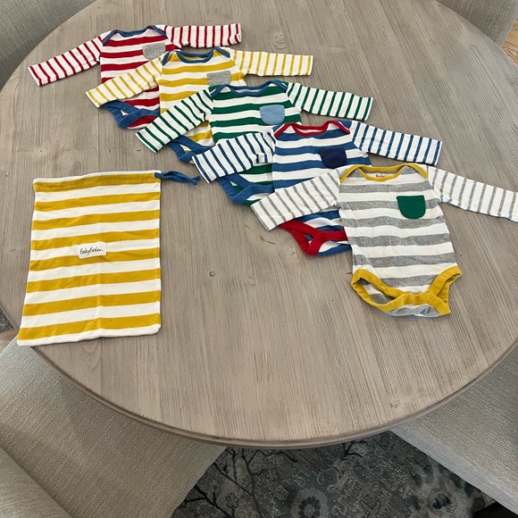 Baby Boden Other - EUC Striped Long-sleeved Bodysuits